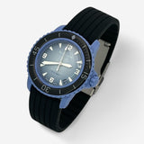 Bracelet Blancpain x Swatch Nervuré Atlantic: Noir