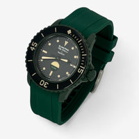 Bracelet Blancpain x Swatch en Caoutchouc Uni Green Abyss: Vert Foncé