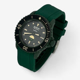 Bracelet Blancpain x Swatch en Caoutchouc Uni Green Abyss: Vert Foncé