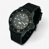 Bracelet Blancpain x Swatch en Caoutchouc à Carreaux Green Abyss: Noir