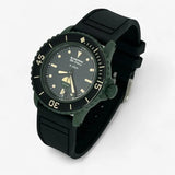 Bracelet Fifty Fathoms Green Abyss Caoutchouc Premium FKM: Noir