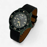 Bracelet Fifty Fathoms Green Abyss Autres: Cuir Nato Toile Acier Cuir design: Noir