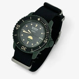 Bracelet Fifty Fathoms Green Abyss Autres: Cuir Nato Toile Acier Nato uni: Noir