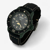 Bracelet Blancpain x Swatch en Cuir Véritable Clair Green Abyss: Noir