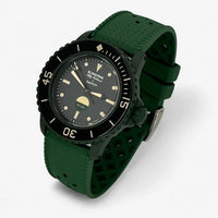 Bracelet Fifty Fathoms Green Abyss Caoutchouc A carreaux: Vert Olive