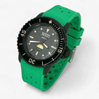 Bracelet Fifty Fathoms Green Abyss Caoutchouc A carreaux: Vert