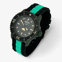 Bracelet Fifty Fathoms Green Abyss Caoutchouc Design: Noir Vert