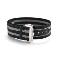 Bracelet MoonSwatch en Toile Premium Noir Gris