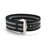 Bracelet MoonSwatch en Toile Premium Noir Gris