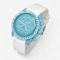 Bracelet MoonSwatch en Caoutchouc Premium Uranus: Blanc