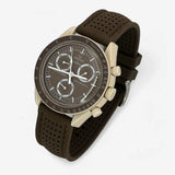 Bracelet MoonSwatch Premium en Caoutchouc Perforé Desert: Marron
