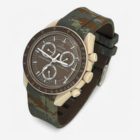Bracelet Moonswatch Mission On Earth: Desert Caoutchouc Militaire: Marron