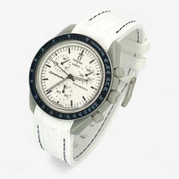 Bracelet MoonSwatch en Caoutchouc Premium 1965: Blanc Noir