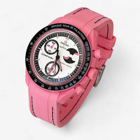 Bracelet MoonSwatch en Caoutchouc Premium Pink Moonphase: Rose Noir