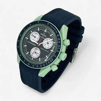 Bracelet MoonSwatch en Caoutchouc Premium Earth: Bleu Marine