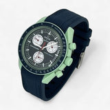 Bracelet MoonSwatch en Caoutchouc Premium Earth: Bleu Marine