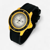 Bracelet Blancpain x Swatch en Caoutchouc 2 bandes Pacific: Noir Noir