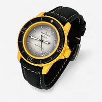 Bracelet Blancpain x Swatch en Vrai Cuir Clair Pacific: Noir
