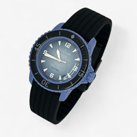 Bracelet Blancpain x Swatch Nervuré Atlantic: Noir + Boucle Noire