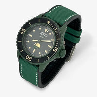 Bracelet Fifty Fathoms Green Abyss Caoutchouc Mixte caoutchouc nylon: Vert Blanc