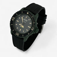 Bracelet Blancpain x Swatch en Caoutchouc 1 Green Abyss: Noir