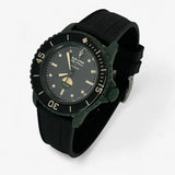 Bracelet Fifty Fathoms Green Abyss Caoutchouc Premium: Noir