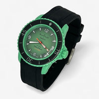 Bracelet Blancpain x Swatch en Caoutchouc Uni Indian: Noir