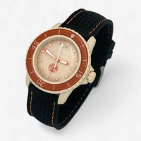 Bracelet Blancpain x Swatch Premium Caoutchouc Perforé Noir Orange