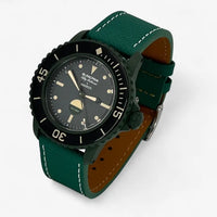 Bracelet Fifty Fathoms Green Abyss Autres: Cuir Nato Toile Acier Cuir texturé: Vert