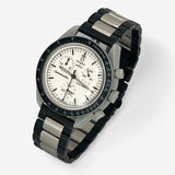 Bracelet MoonSwatch en Acier Inoxydable 1965: Noir Argent