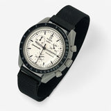 Bracelet MoonSwatch en Acier Design 1965: Noir