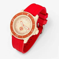 Bracelet Fifty Fathoms Arctic Ocean Caoutchouc Premium: Rouge