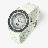 Bracelet Fifty Fathoms Antarctic Ocean Caoutchouc A carreaux: Blanc