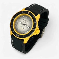 Bracelet Fifty Fathoms Pacific Ocean Caoutchouc Mixte caoutchouc nylon : Noir Blanc