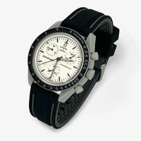Bracelet Omega x Swatch Moonswatch 1965 Caoutchouc 2 Bandes: Noir Gris