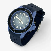 Bracelet Fifty Fathoms Atlantic Ocean Caoutchouc Premium uni: Bleu Marine