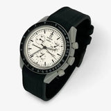 Bracelet Omega x Swatch Moonswatch 1965 Caoutchouc Premium: Noir + Boucle Noire