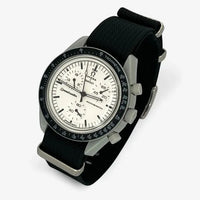 Bracelet Omega x Swatch Moonswatch 1965 Autres: Cuir Nato Acier Toile Nato Uni: Noir