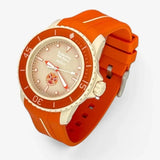 Bracelet Fifty Fathoms Arctic Ocean Caoutchouc 1 Bande: Orange Blanc