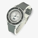 Bracelet Fifty Fathoms Antarctic Ocean Caoutchouc 2 Couleurs: Gris Blanc