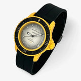 Bracelet Fifty Fathoms Pacific Ocean Caoutchouc A clips: Noir + Boucle Noire