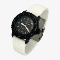 Bracelet Fifty Fathoms Ocean of Storm Caoutchouc Nervuré: Blanc