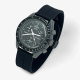 Bracelet Moonswatch Mission to Mercury Caoutchouc Clips : Noir + Boucle Noire