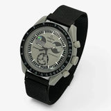 Bracelet MoonSwatch en Acier Design Earthphase: Noir