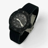 Bracelet Fifty Fathoms Ocean of Storm Caoutchouc Nervuré: Noir