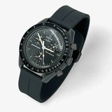 Bracelet Moonswatch Mission to Mercury Caoutchouc Clips : Gris + Boucle Noire