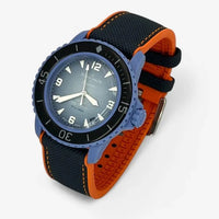 Bracelet Fifty Fathoms Atlantic Ocean Caoutchouc Mixte caoutchouc nylon: Bleu Marine Orange