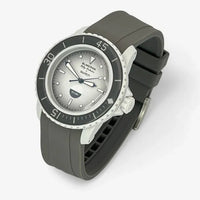 Bracelet Fifty Fathoms Antarctic Ocean Caoutchouc Uni: Gris