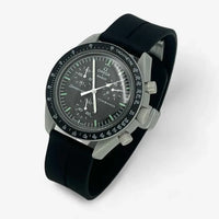 Bracelet Moonswatch Mission to the Moon Caoutchouc Clips : Noir