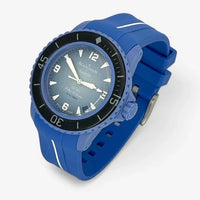 Bracelet Fifty Fathoms Atlantic Ocean Caoutchouc 1 Bande: Bleu Blanc